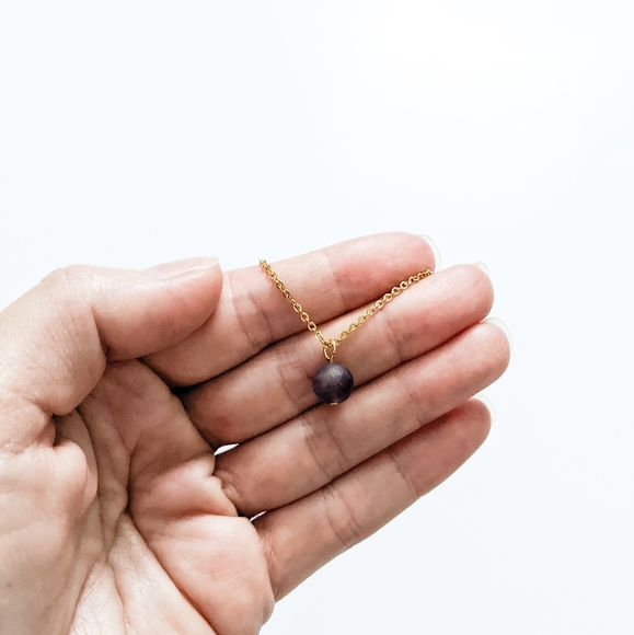 Amethyst February Birthstone Gold-Plated Necklace - Picture 7 of 7